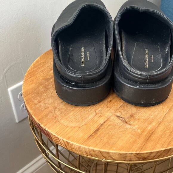 PALOMA BARCELÓ Women's Daga Platform Clogs Fashion Luxury Black Size 39 - Picture 8 of 9